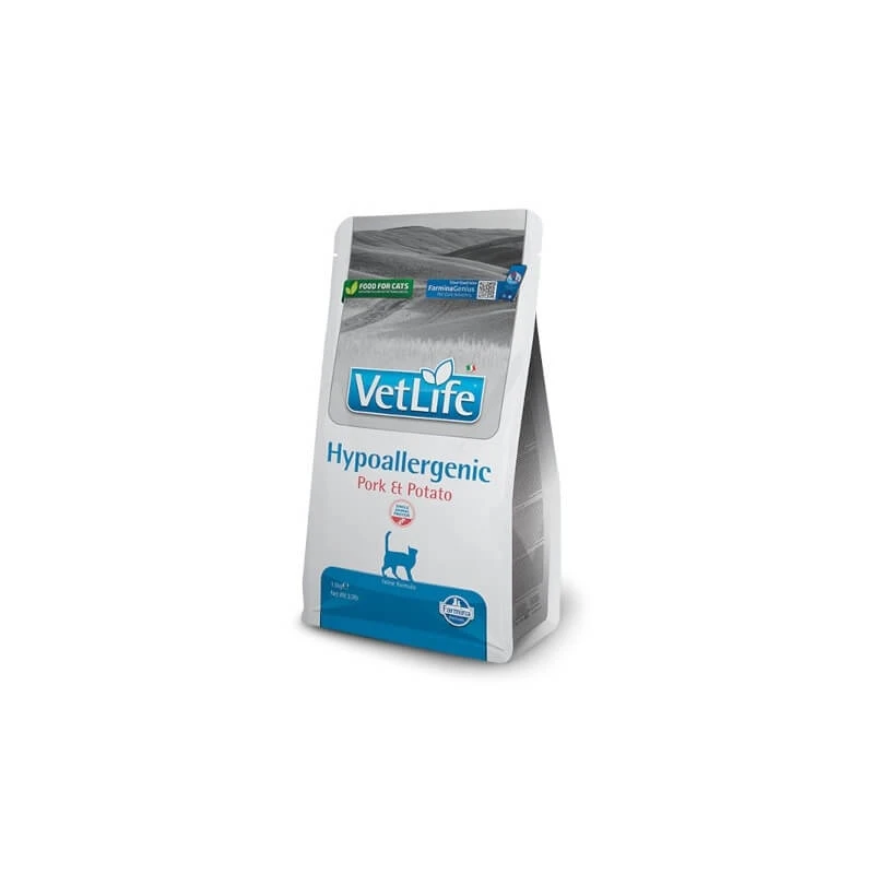 Farmina Vet Life Hypoallergenic Schweinefleisch & Kartoffeln – Alleinfuttermittel für Katzen mit Nahrungsmittelunverträglichkeiten, 400 g