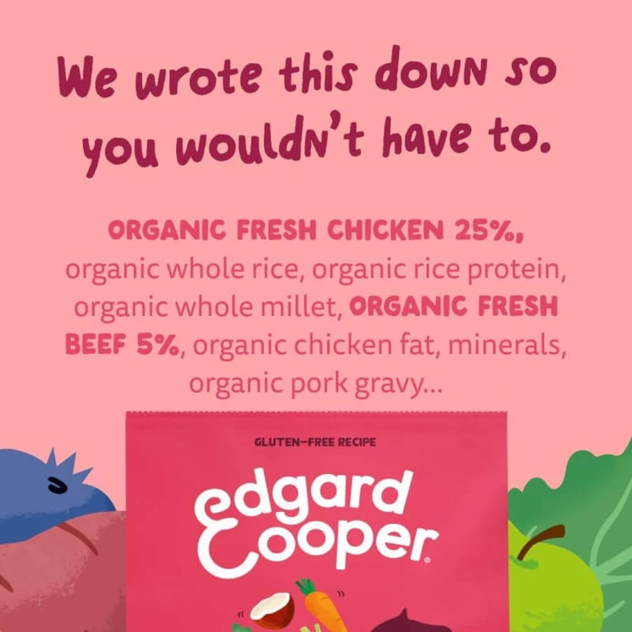Edgard &amp; Cooper Adult – carne proaspătă de vită și pui – hrană completă pentru câini adulți, 7 kg