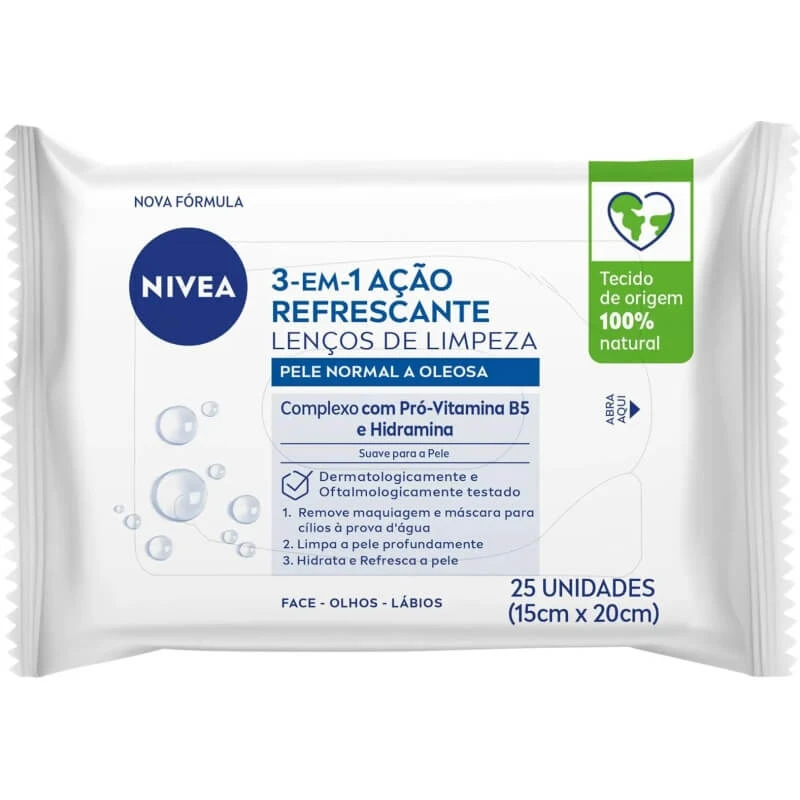 Nivea Erfrischende Make-up-Entferner-Tücher – 25 Tücher