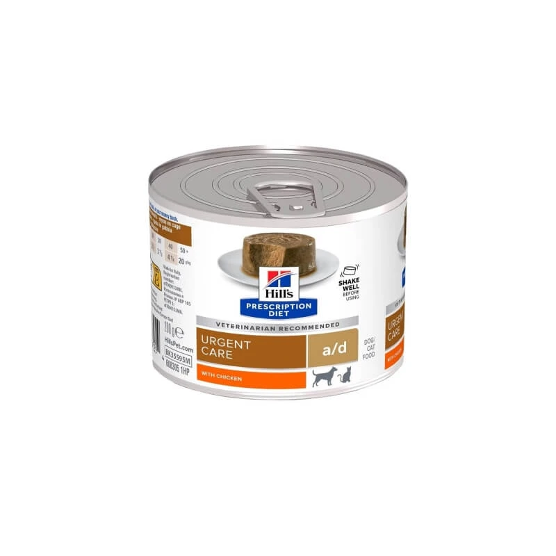 Hill's Prescription Diet a/d Urgent Care – Alleinfuttermittel für Hunde und Katzen in der Genesungsphase, Huhn, 200 g