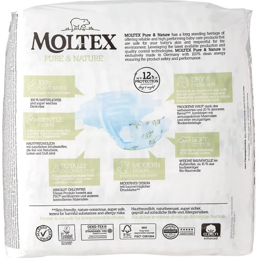 Moltex Pure&amp;nature - mărimea 4 maxi (7-18 kg) 29 de scutece