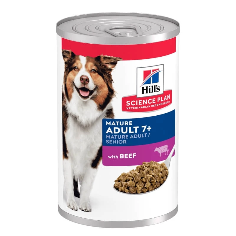 Hill's Science Plan Mature Adult 7+ Rind – Alleinfuttermittel für ältere Hunde, 370 g
