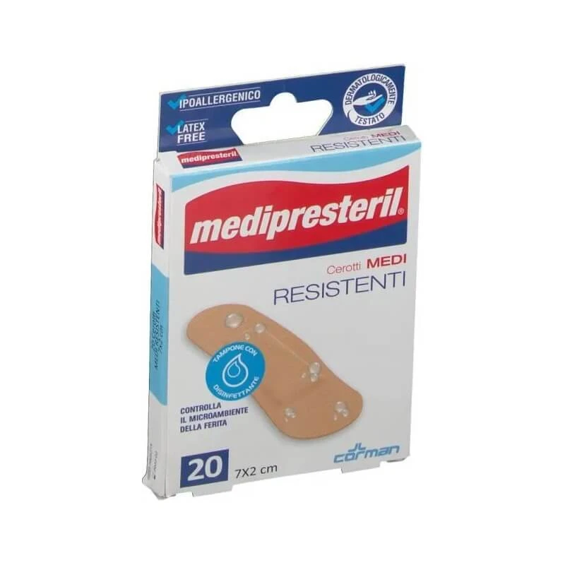 Medipresteril-Pflaster mittlerer Festigkeit – 20 Pflaster, jeweils 7 x 2 cm