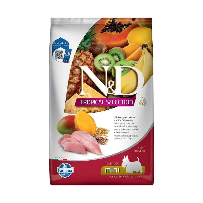 Farmina N&d Tropical Selection Mini Dog Chicken – Trockenfutter für kleine Hunde, 5 kg