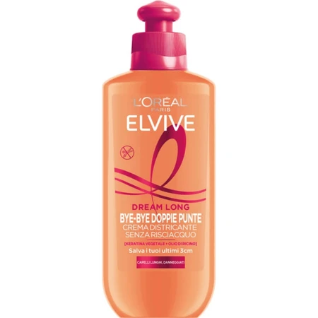 Elvive Dream Long Bye Bye Split Ends - Leave-in detangling cream for damaged ends and long hair, 200 ml