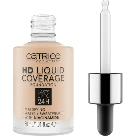 Catrice HD Liquid Coverage – matujący podkład w płynie – nr 010 Light Beige: ceny i cechy
