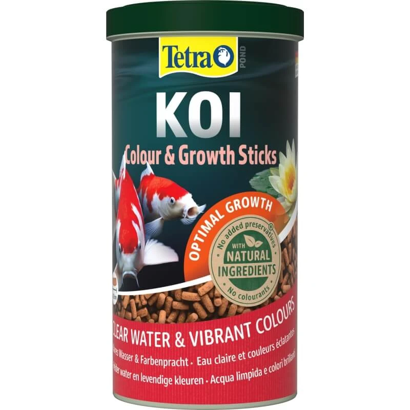 Tetra Koi Color & Growth Sticks – Alleinfutter für ausgewachsene und große Koi-Karpfen, 1 l