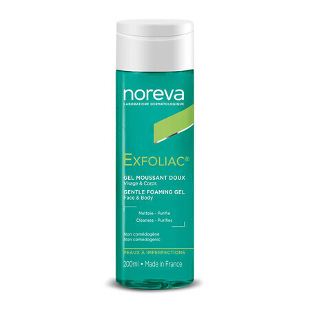 Noreva Exfoliac Sanftes schäumendes Gel für akneanfällige Haut, 200 ml