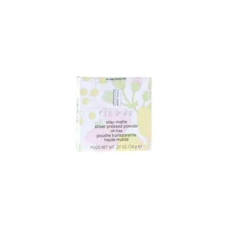 Clinique Stay-Matte Sheer Pressed Powder Oil-Free – pudră compactă nr. 04 Stay Honey