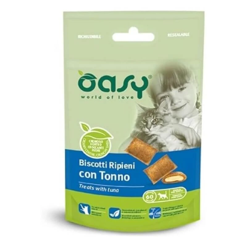 Oasy Katzenleckerlis mit Thunfischfüllung, 60 g