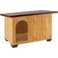 Ferplast Baita 100 – cușcă de exterior pentru câini, din lemn durabil, cu acoperiș impermeabil și picioare izolatoare, 101x56,5x64 cm