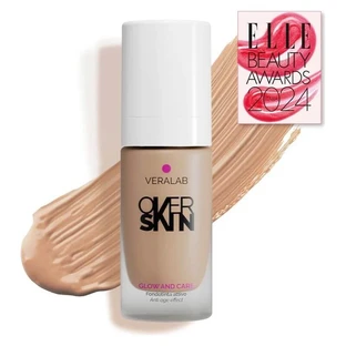 Veralab Overskin glow and care – fond de ten activ, luminos și hidratant nr. 6.5 chihlimbar