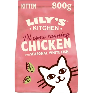 Lily’s Kitchen Kitten cu pui și pește alb – hrană uscată pentru pisoi, 800 g