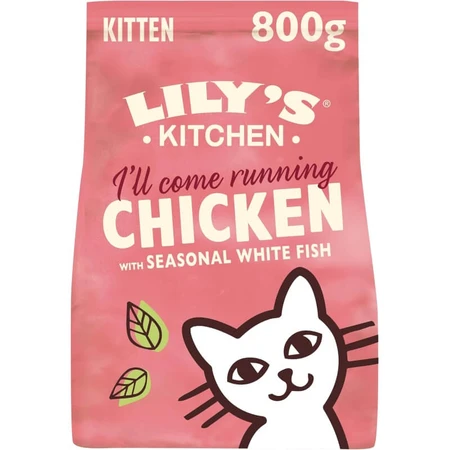 Lily’s Kitchen Kitten cu pui și pește alb – hrană uscată pentru pisoi, 800 g