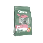 Oasy Superior, formulă pentru pisici adulte sterilizate, cu carne de porc – hrană uscată pentru pisici adulte sterilizate, 300 g