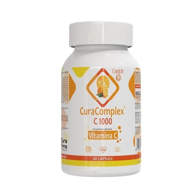 Curacomplex C1000 Vitamin C 60 Kapseln – Nahrungsergänzungsmittel zur Unterstützung des Immunsystems und gegen Müdigkeit
