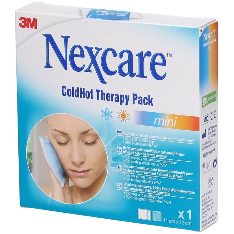 Nexcare Kalt-Warm-Therapiepackung Mini – Wiederverwendbares Kissen, 11 × 12 cm