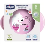 Chicco farfurie pentru mâncare caldă, roz, 6 luni+