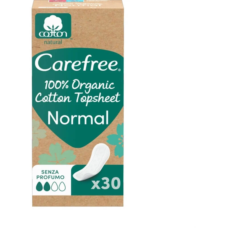Carefree 100 % Bio – 30 Baumwoll-Slipeinlagen