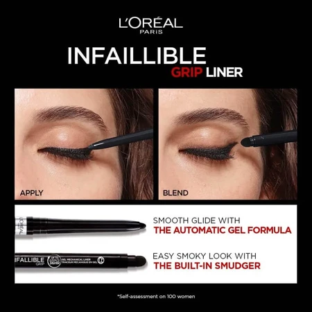 L'Oréal Paris Infaillible 36h Grip Liner - Automatische gel-eyeliner, nr. 04 Brown Denim