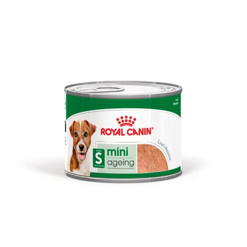 Royal Canin Mini Aging in Pâté – Alleinfuttermittel für reife und ältere Hunde kleiner Rassen, 195 g