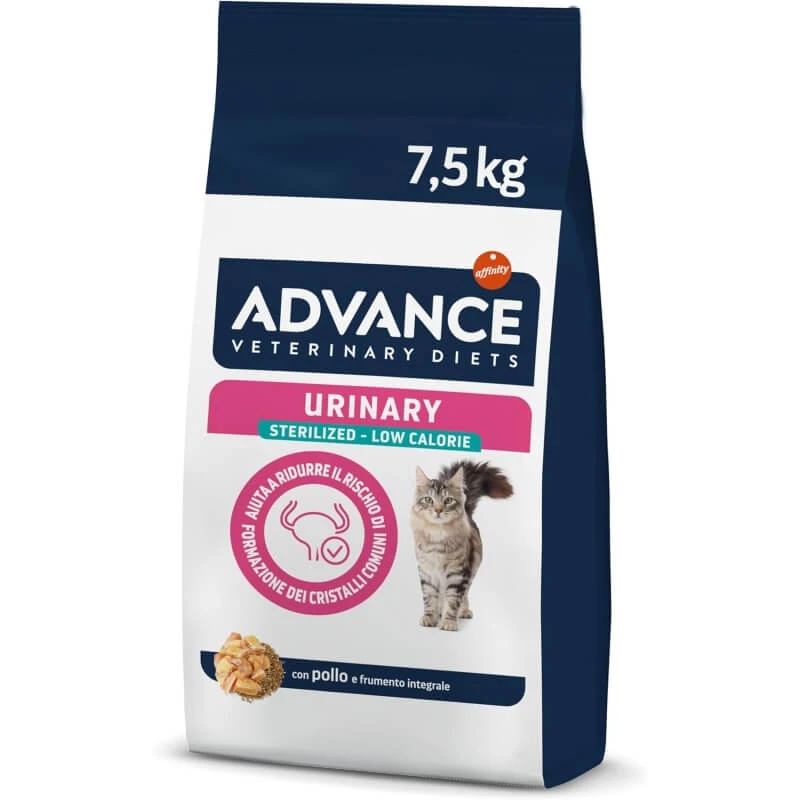 Advance Urinary Sterilized Low-Calorie Chicken – Alleinfuttermittel für kastrierte erwachsene Katzen, 7,5 kg