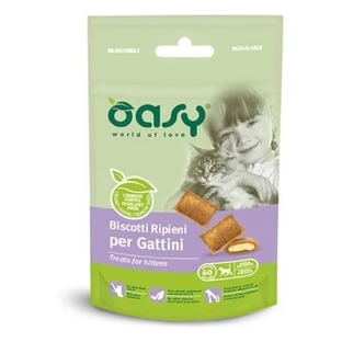 Oasy Biscuiți umpluți cu pui pentru pisoi, 60 g