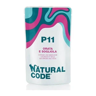 Natural Code P11 Sea Bream and Sole - Complete Food for Adult Cats, 70 g