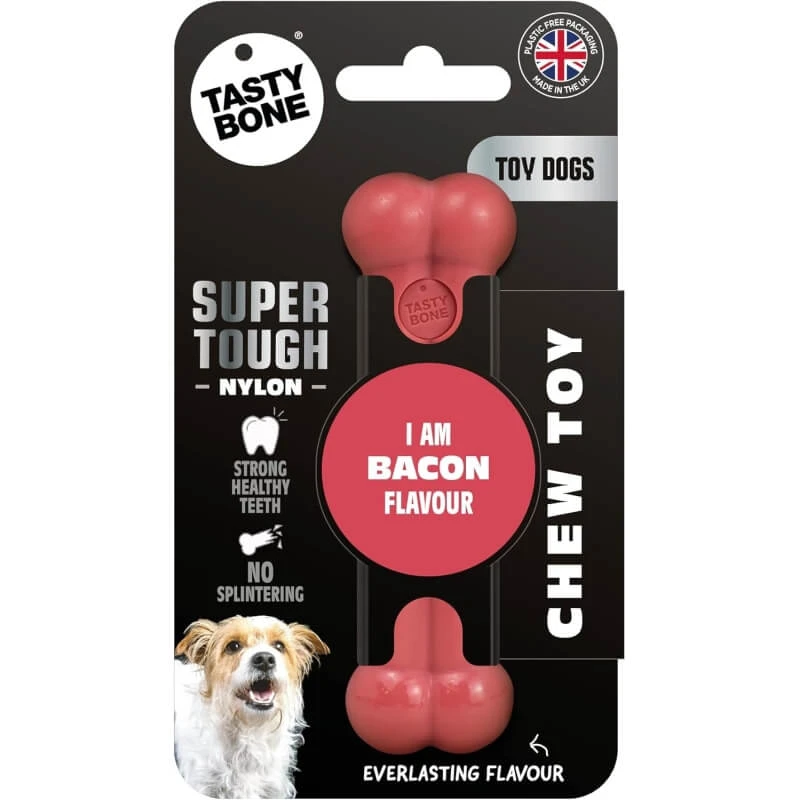 Tasty Bone Tasty Bone Welpenspielzeug – Welpenspielzeug mit Speckgeschmack