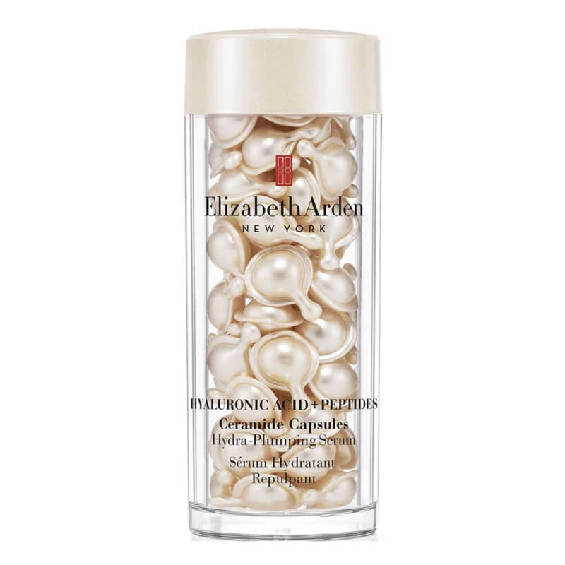 Elizabeth Arden Hydro-Plumping Serum – Gesichtskapseln mit Hyaluronsäure und Peptiden, 30 Kapseln