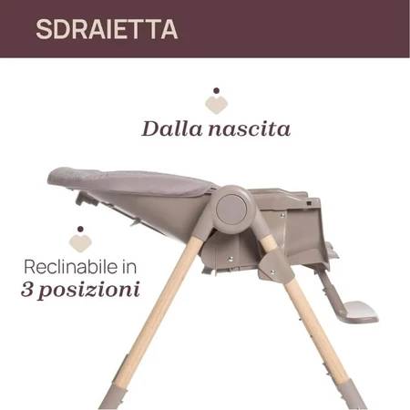 Chicco polly essential - seggiolone - ash