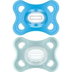 Mam Comfort 2 à 6 mois - 2 tétines en silicone - Bleu clair/Neutre