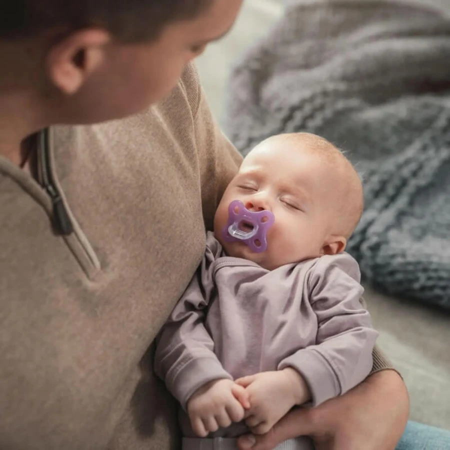 Mam Comfort 2 à 6 mois - 2 tétines en silicone - Bleu clair/Neutre