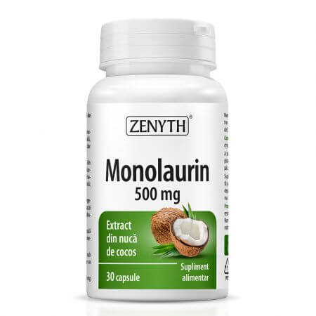 Monolaurin, 500 mg, 30 Kapseln, Zenyth