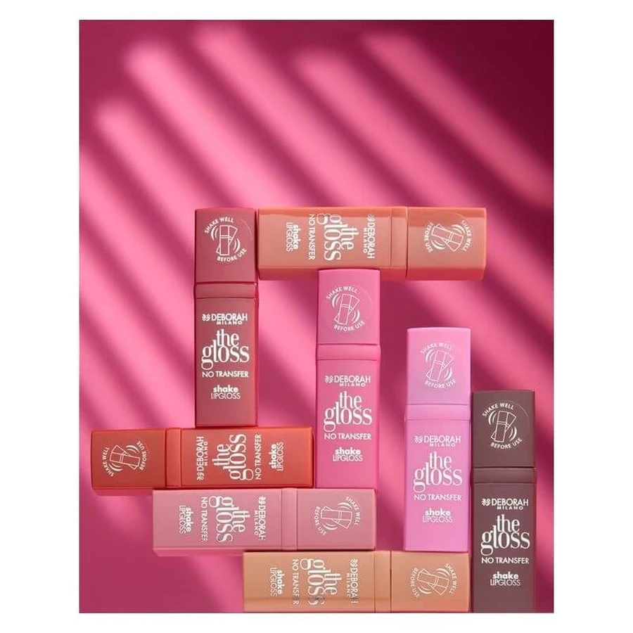 Deborah The Gloss: brillo de labios «No Transfer Shake», n.º 06, Juicy Red