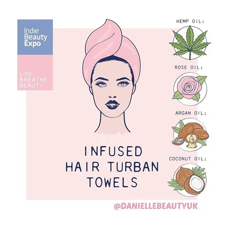Turban vintage à l'huile d'argan - 1 serviette pour cheveux imprégnée d'huile d'argan