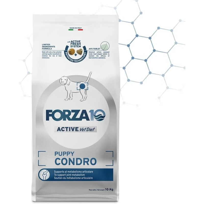 Forza10 Forza 10 Active Vet Diet Puppy Chondro mit Fisch – Alleinfuttermittel für Welpen, 10 kg