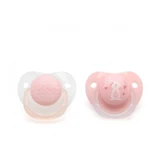 Kiokids 2 kieferorthopädische Silikon-Schnuller – Rosa Hase 0 Monate+