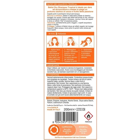 Batist Tropical exotic fruits - șampon uscat 200 ml