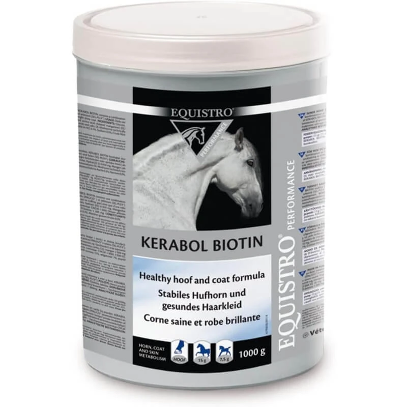 Equality Equistro Kerabol Biotin – Ergänzungsfuttermittel für Pferdehufe, 1000 g