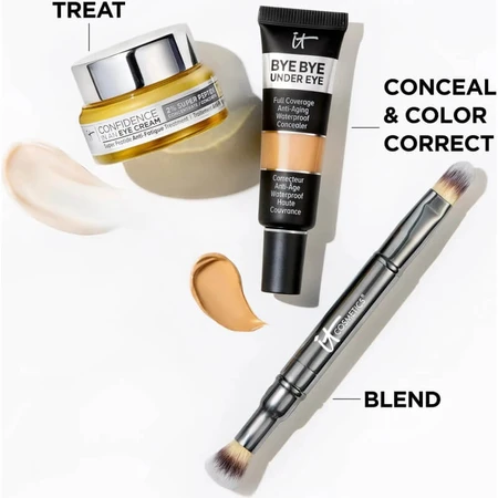It Cosmetics Bye Bye Under Eye – korektor o pełnym kryciu, wodoodporny – korektor przeciwstarzeniowy – 24.0 Medium Beige (c): ceny i cechy