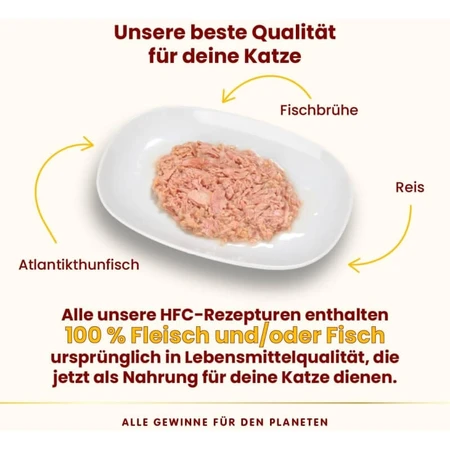 Almo Nature HFC Natural Atlantic Tuna - Aanvullend natvoer voor volwassen katten vanaf 1 jaar, 280 g