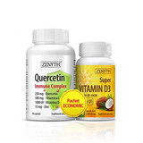 Paket Quercetin Immune 90 Kapseln + Supervitamin D3 2000IU 30 Kapseln, Zenyth