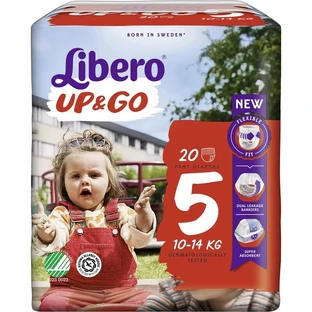 Libero Up&amp;go scutece mărimea 5 (10-14 kg) 1 pachet de 22 de scutece