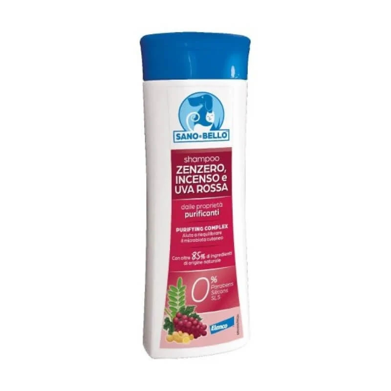 Elanco Healthy and Beautiful – Schützendes Desinfektionsshampoo mit Ingwer, Weihrauch und roten Trauben – 250 ml