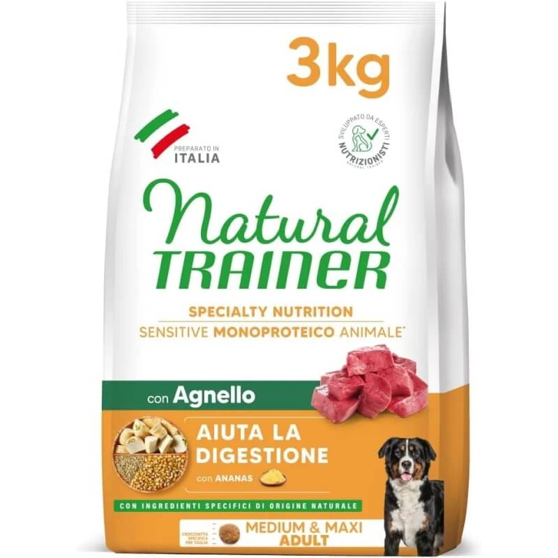 Natural Trainer Specialty Nutrition Lamm – Alleinfuttermittel für ausgewachsene mittelgroße und große Hunde, 3 kg