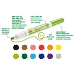 Carioca Fabric – 12 markere lavabile pentru țesături, cu vârf blocat, netoxice