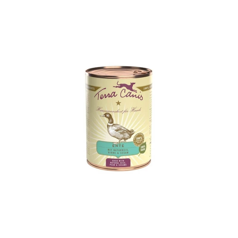 Terra Canis Classic Duck – Alleinfuttermittel für ausgewachsene Hunde mit normalem Gewicht, 400 g