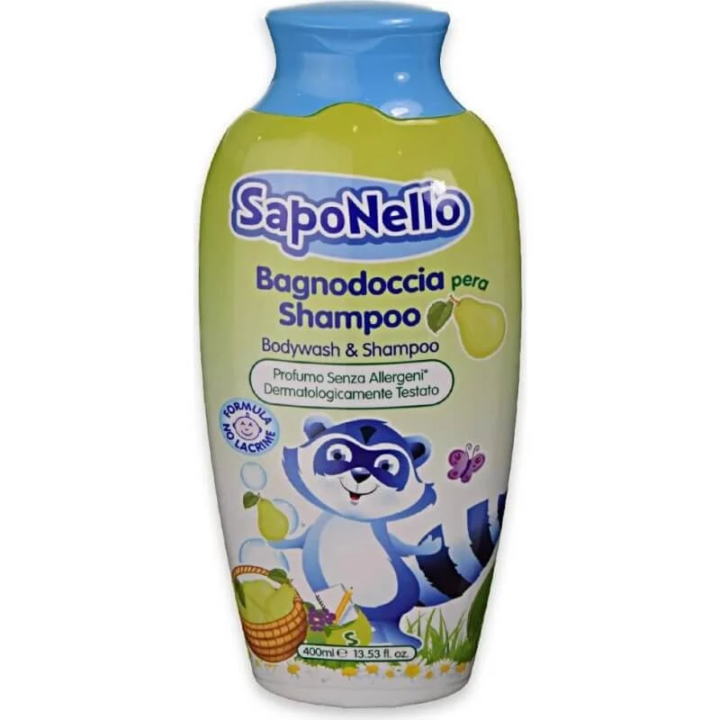 Saponello Blue Fern – Baby-Shampoo und Duschgel – verschiedene Duftnoten – 400 ml