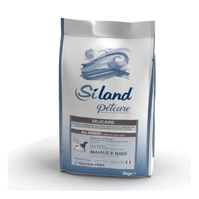 Aurora Biofarma Siland Silicate Schweinefleisch und Reis – Alleinfuttermittel für ausgewachsene Hunde, 3 kg